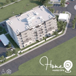 the exterior of a building at aerial viewing