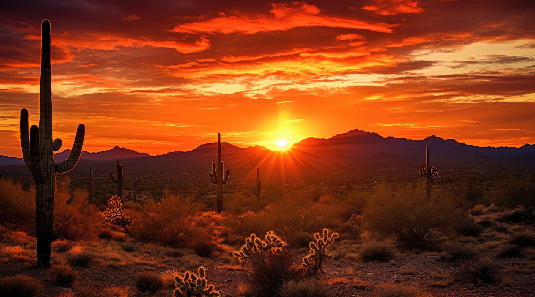 a gorgeous desert sunset